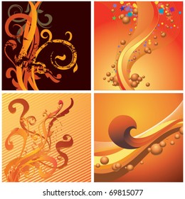 floral background set