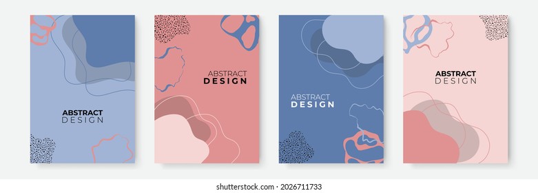 Conjunto de fondo floral. Resumen de fondos creativos con un estilo de moda minimalista con espacio de copia para plantillas de diseño de tarjetas de felicitación o de portada. Plantilla de medios sociales de tono de color calmo