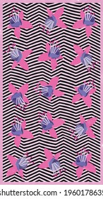Blumenhintergrund in den Farben der Frühlingszeit rosafarbene, handgezeichnet gezeichnete Wasserfarbeneffektposter-Jahreszeiten