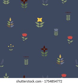 Floral background in the small flower.  Motifs scattered random. Seamless vector texture. Printing with very small pink flowers.