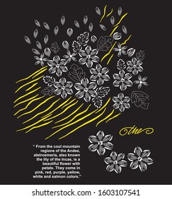 Floral background with  small Golden branches  . Memphis style. Vector seamless pattern. Creative geometric background with  different textures and Explanatory text and Suitable for the row of stones 