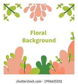 floral background. social media post background. vector illustration