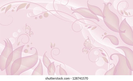 floral background in soft pink colors