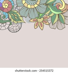 floral background with space for labels