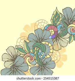 floral background with space for labels