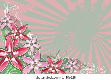 Floral background with space for text.