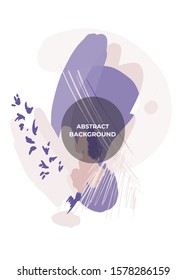 Floral background with space for text. Flat and modern vector illustration.