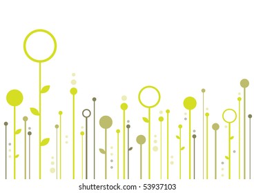 Floral Background With Space For Your Text (vector). In the gallery also available XXL jpeg version of this image.