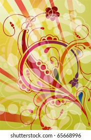 Floral Background with speck, element for design, vector illustration