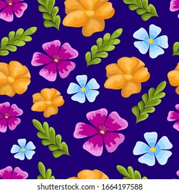 floral background. spring. blue background