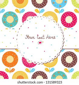 Floral background, spring theme, greeting card.