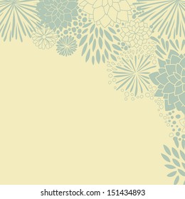 Floral background, spring theme, greeting card. Template design can be used for packaging,invitatio ns, Valentine's Day decoration. Eps 10