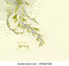 Floral background, spring theme, greeting card