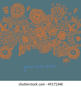 Floral background in stylish colors