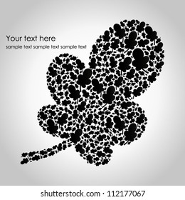 Floral background. Stylized leaf.