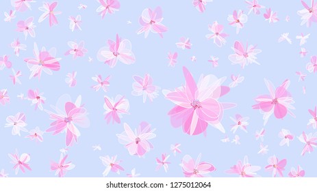 Floral background in subtle colors. Spatial flowers. Elements for design and advertising.
