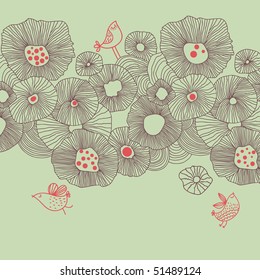 Floral background in summer colors