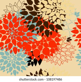  Fondo floral. Color de verano. Diseño floral sin fisuras con flor estilizada