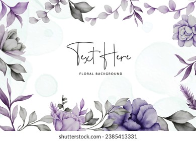 floral background template with beautiful flower