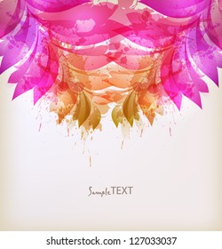 floral background template vector background with blots