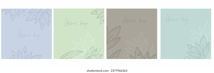 Floral background templates   flowers in pastel colors. Editable vector design, frame for social media post and story, card, cover, wedding invitation, poster, mobile apps, web ads