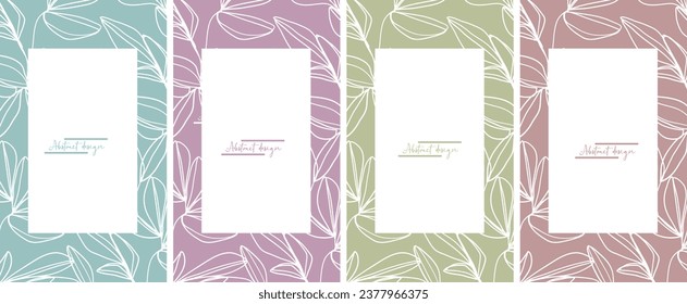 Floral background templates   flowers in pastel colors. Editable vector design, frame for social media post and story, card, cover, wedding invitation, poster, mobile apps, web ads
