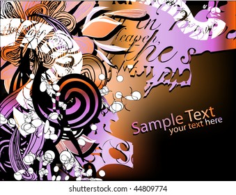 Floral background for text