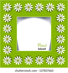 Floral background with text box