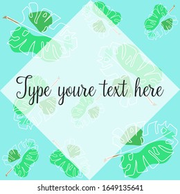 Floral background for text isolated vector illustration. Modern graphic design. Banner, poster template.