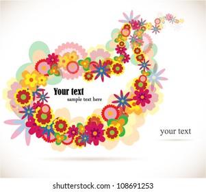 floral background with text space