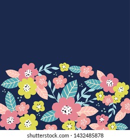 Floral background with text space