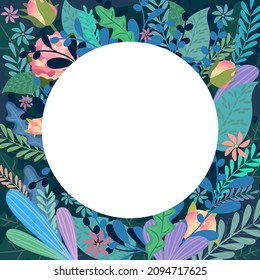 Fondo floral para texto. Adecuado para publicaciones en medios sociales, aplicaciones móviles, tarjetas, invitaciones, diseños de banners y anuncios de Internet