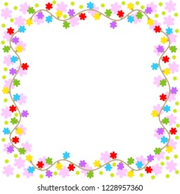 floral background for text, vector illustration