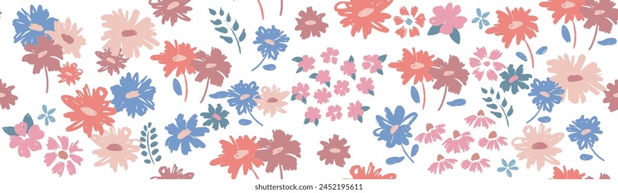 Floral background for textile, swimsuit, pattern covers, surface, wallpaper, gift wrap.	