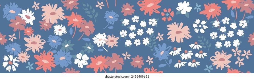 Floral background for textile, swimsuit, pattern covers, surface, wallpaper, gift wrap.	