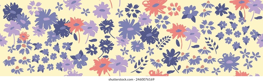 Floral background for textile, swimsuit, pattern covers, surface, wallpaper, gift wrap.	