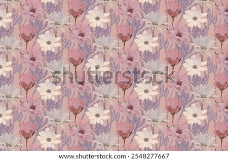 Floral background for textile, wallpaper, pattern fills, covers, surface, print, wrap, scrapbooking.