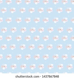 Floral background for textile, wallpapers, wrapping, paper. Cherry flowers