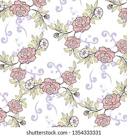 Floral background for textiles.