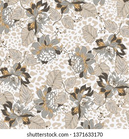 Floral background for textiles.