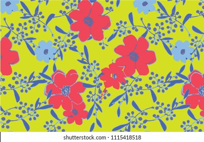 Floral background for textiles. Liberty style. fabric, covers, manufacturing, wallpapers, print, gift wrap.