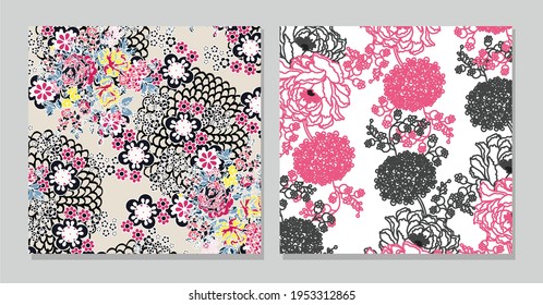 Floral background for textiles. Liberty style. fabric, covers, manufacturing, wallpapers, print, gift wrap.
