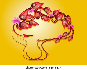 floral background with text-place