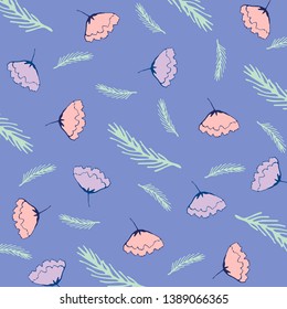 Floral background texture with hand drawn. 