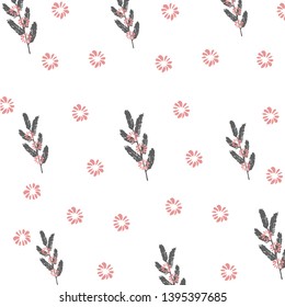 Floral background texture with  hand drawn.