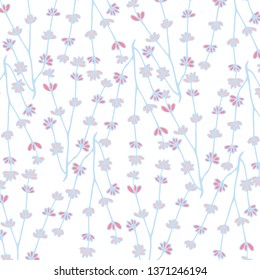 Floral background texture and hand drawn-Vector.