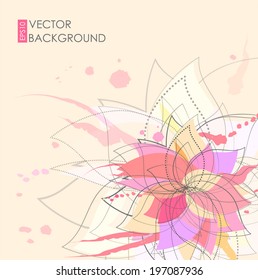 Floral background. This illustration can be used for postcards, banners, posters and web page