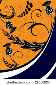 floral background with thistle