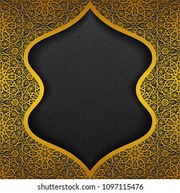 Floral background with traditional ornament. Vector illustration.
