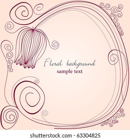 Floral background with tulip